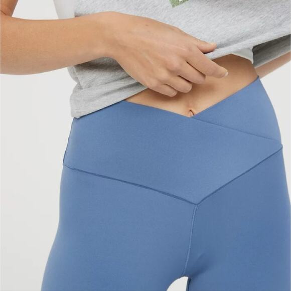NWT Aerie Offline Real Me Crossover 7/8 Legging - Marbled Blue - Size Large - Picture 4 of 12